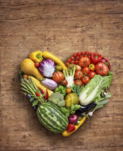vegatables shaped as heart